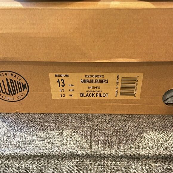 Palladium Black Pilot Pampa Hi Leather BOOT size 13 - Picture 4 of 4